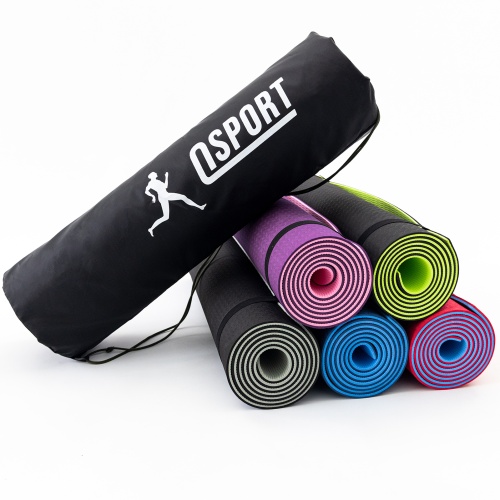 Коврик для йоги и фитнеса + чехол (мат, каремат спортивный) OSPORT Yoga ECO Pro 6мм (n-0007) фото 5