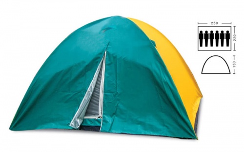 Палатка кемпинговая 6-и местная 2,2х2,5х1,5м Zel (SY-021)