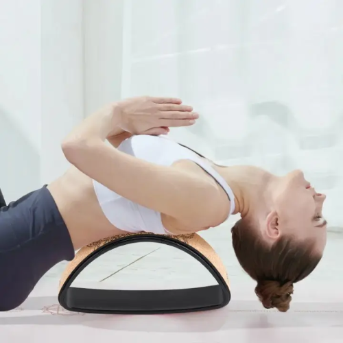Колесо для йоги и фитнеса (йога кольцо) пробковое 39х13см OSPORT Fit Wheel Yoga (MS 4201) фото 6
