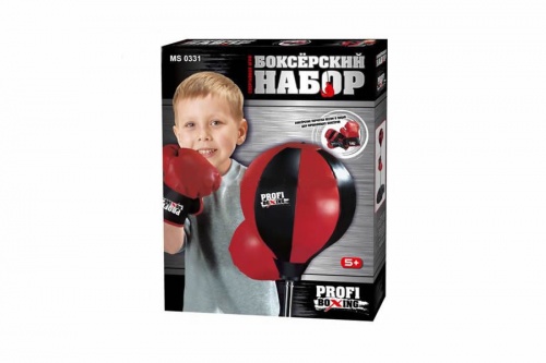 Детская боксерская груша на стойке и перчатки для бокса (напольный набор для бокса детский) Profi (OS 0331) фото 3