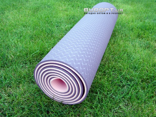 Коврик для йоги и фитнеса TPE (йога мат, каремат спортивный) OSPORT Yoga ECO Pro 8мм (FI-0112) фото 6