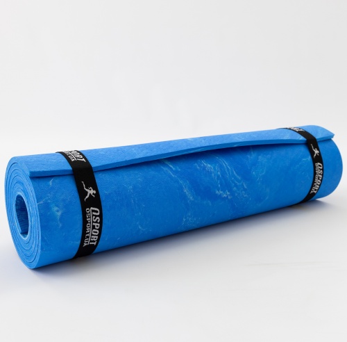 Коврик для йоги и фитнеса + чехол (мат, каремат спортивный) OSPORT Yoga ECO Pro 8мм (n-0013) фото 4