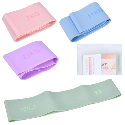 Резинки для фитнеса и спорта (лента эспандер) резиновые петли для ног/рук/ягодиц набор 4шт OSPORT (MS 4190)