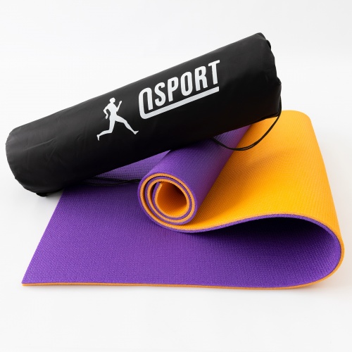 Коврик для йоги, фитнеса и спорта (каремат спортивный) OSPORT Спорт 8мм + чехол (n-0008) фото 5