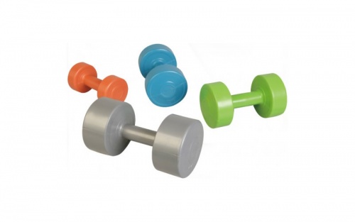 Гантели с пластиковым покрытием LS2003-1 CEMENT DUMBELL, пара 1 кг