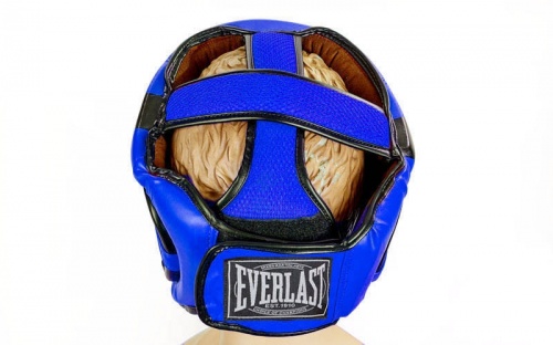 Шлем боксерский (с полной защитой) кожа ELAST BO-5242 фото 4