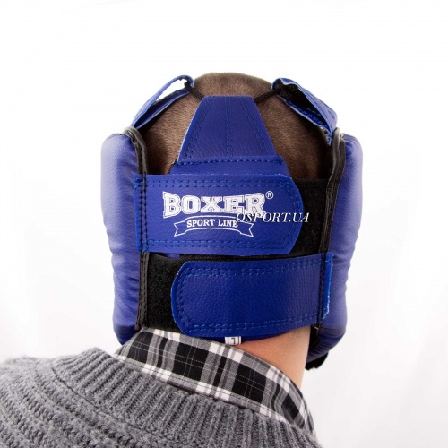 Шлем для бокса (боксерский) из кожвинила Элит Boxer M (bx-0072) фото 4