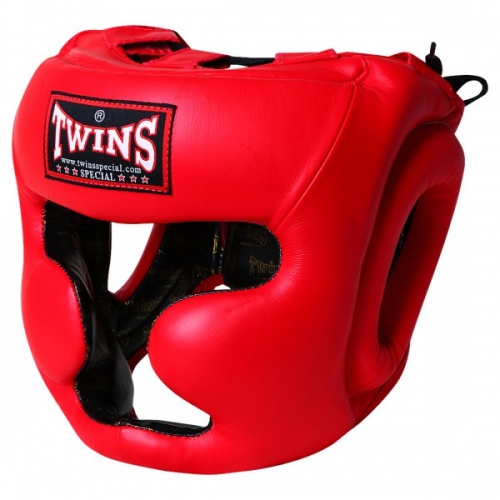 Шлем боксерский (с полной защитой) кожа TWINS HGL-3 фото 2