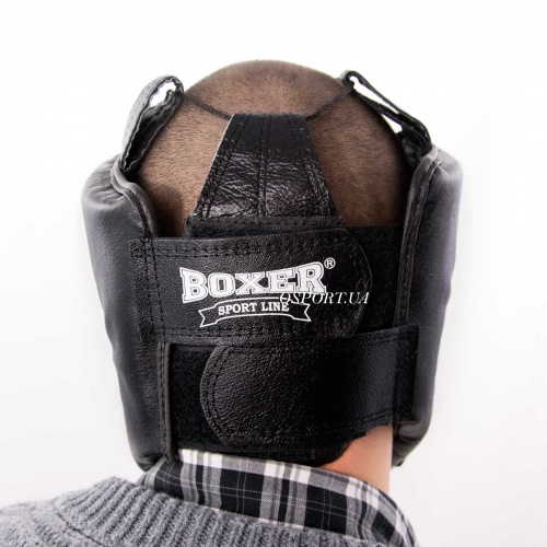 Шлем боксерский защитный кожаный Boxer М Элит (bx-0077) фото 2