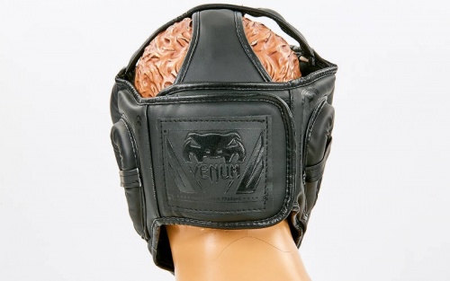 Шлем боксерский (для бокса) с полной защитой кожа PU VENUM (BO-7041) фото 2