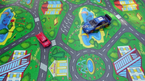 Детский игровой развивающий коврик на отрез OSPORT Автодорога Приключений (FI-0024) фото 4