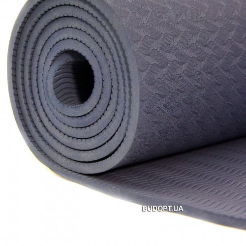 Коврик для йоги и фитнеса (йога мат) однослойный OSPORT TPE 182х61см толщина 8мм (MS 0616) фото 2