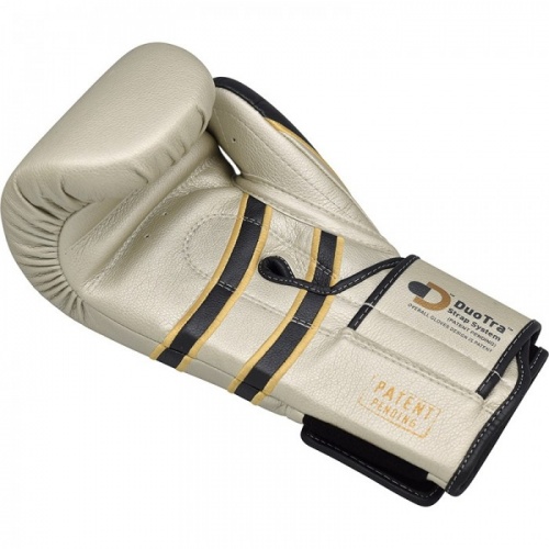 Боксерские перчатки кожаные перламутрово-белые RDX (40247) фото 4