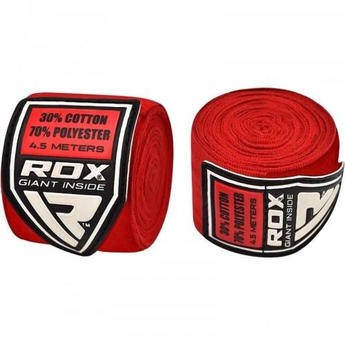 Бинты боксерские RDX Fibra Red 4.5m фото 4