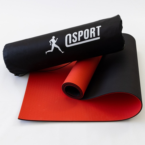 Коврик для йоги и фитнеса + чехол (мат, каремат спортивный) OSPORT ECO Friendly Pro 5 мм (n-0015) фото 12