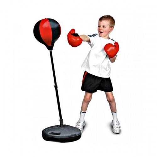 Детский боксерский набор на стойке (груша напольная) для детей М 1082 фото 2