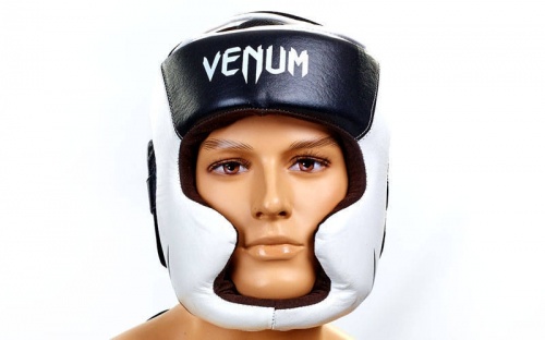 Шлем боксерский (с полной защитой) кожа VENUM BO-5246 фото 8