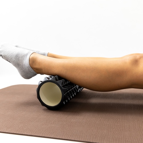 Коврик для йоги, каремат для фитнеса + массажный ролик, валик для массажа спины мфр OSPORT Set 112 (n-0145) фото 15