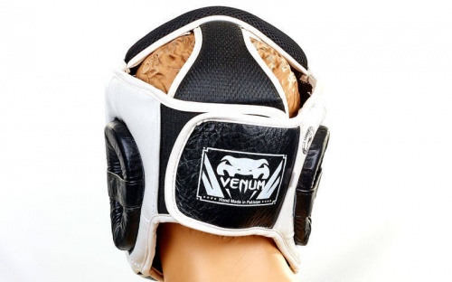 Шлем боксерский (с полной защитой) кожа VENUM BO-5246 фото 6