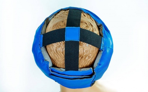Шлем боксерский (с полной защитой) кожа ELAST ME-0147 фото 5