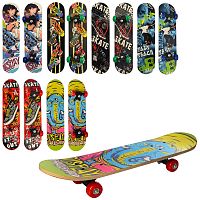 Скейт (скейтборд) детский деревянный для трюков 60x15см колеса из ПВХ OSPORT (MS 0323-3)