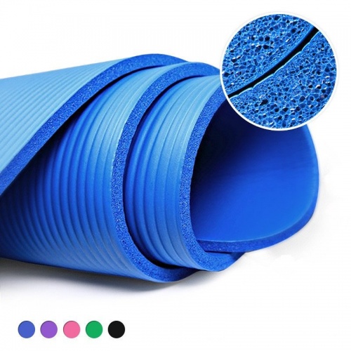 Коврик для йоги и фитнеса FITNESS YOGA MAT 10мм из вспененного каучука фото 5