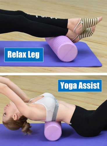 Массажный ролик, валик для массажа спины (йога ролл массажер для спины, шеи, ног) OSPORT 90*15см (MS 1873-1) фото 11