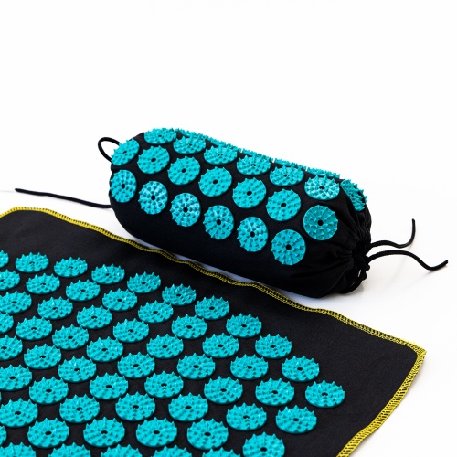 Массажный акупунктурный мат-коврик для йоги + валик для массажа спины/шеи/ног/тела OSPORT Yoga Relax (apl-012) фото 6