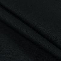Ткань бязь гладкокрашенная однотонная хлопковая 120/м2 150 см Черный (TK-0028)