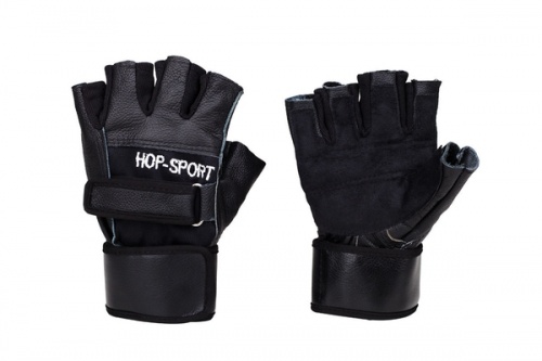 Перчатки для фитнеса Hop-Sport кожаные