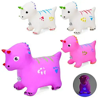 Детский игровой мяч-попрыгун с рожками в форме динозавра с музыкальными и световыми эффектами OSPORT (MS 4357)