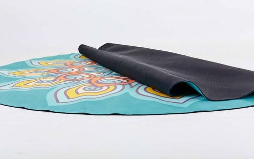 Коврик для йоги из замши и каучука двухслойный 150 см с чехлом OSPORT (FI-6218-3) фото 7