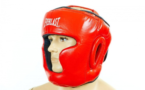 Шлем боксерский (с полной защитой) кожа ELAST ZB-5007E фото 2