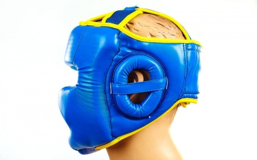 Шлем боксерский (с полной защитой) PU ELAST BO-6001 фото 7