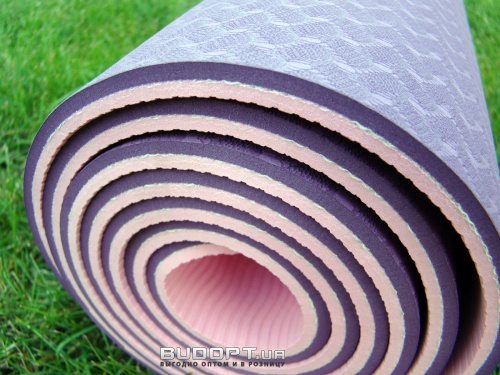 Коврик для йоги и фитнеса TPE (йога мат, каремат спортивный) OSPORT Yoga ECO Pro 8мм (FI-0112) фото 7