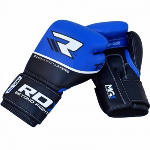 Боксерские перчатки RDX Quad Kore Blue фото 2