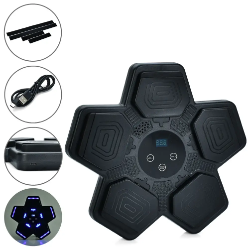 Тренажер настенный для бокса музыкальный с подсветкой электронная мишень для отработки ударов OSPORT (MS 4460) Тренажер настенный для бокса музыкальный с подсветкой электронная мишень для отработки ударов OSPORT (MS 4460)