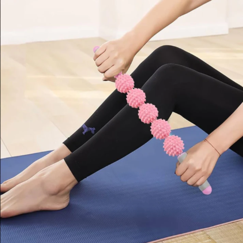 Массажный ролик, валик для массажа спины (ручной массажер с двумя ручками для шеи, ног) 51х5см OSPORT (MS 3404) фото 3 Массажный ролик, валик для массажа спины (ручной массажер с двумя ручками для шеи, ног) 51х5см OSPORT (MS 3404) фото 3