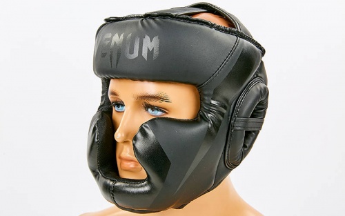 Шлем боксерский (для бокса) с полной защитой кожа PU VENUM (BO-7041)
