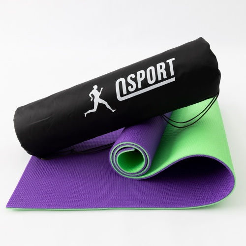 Коврик для йоги, фитнеса и спорта (каремат спортивный) OSPORT Спорт 8мм + чехол (n-0008)