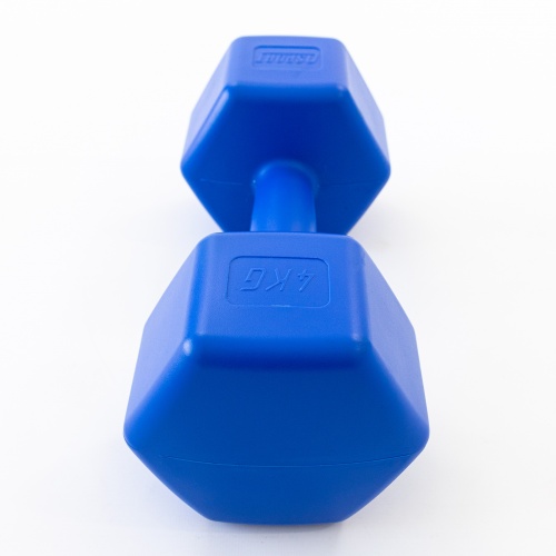 Гантель для фитнеса пластиковая цельная (неразборная) OSPORT Lite 4 кг (OF-0119) фото 7