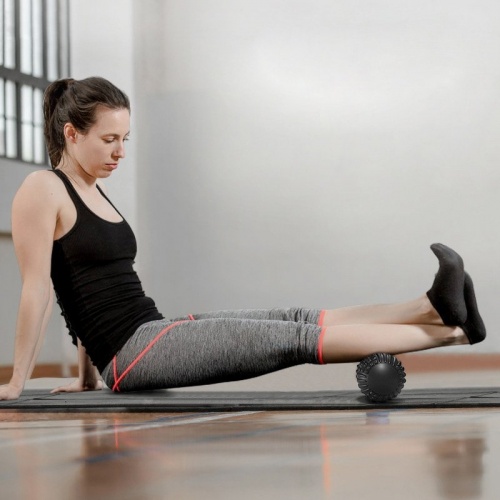 Мяч для йоги массажный (массажер) арахис для мышц спины, ног и рук OSPORT DuoBall Rad Roller (MS 2482) фото 3