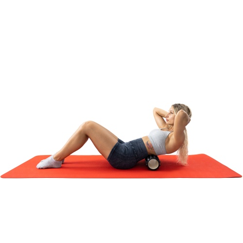 Коврик для йоги, каремат для фитнеса + массажный ролик, валик для массажа спины мфр OSPORT Set 112 (n-0145) фото 2