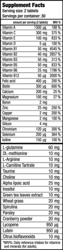 Комплекс витаминов и микроэлементов для спортсменов мужчин Multivitamin For Men 60 таб Biotech USA (01111-01) фото 3