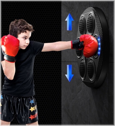 Тренажер настенный для бокса музыкальный с подсветкой электронная мишень для отработки ударов OSPORT (MS 4447) фото 5