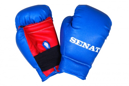 Детские боксерские перчатки SENAT 4 унций, кожзам фото 2
