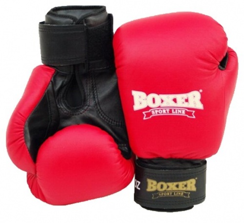 Детские боксерские перчатки кожаные Boxer 8 унций (bx-0029) фото 10