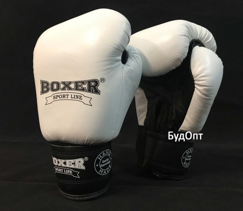 Перчатки боксерские кожаные Boxer 10 унций (bx-0028) фото 2