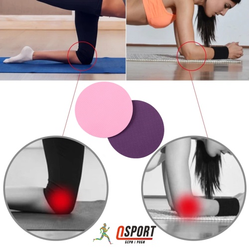 Коврик-упоры для колен и локтей для йоги (планки), фитнеса и отжиманий нескользящий 2шт OSPORT TPE (OF-0242) фото 5
