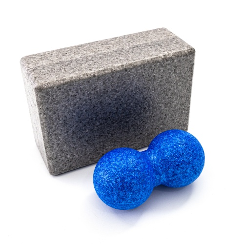 Блок для йоги (йога блок-кирпич) + массажный мячик для самомассажа МФР миофасциального релиза OSPORT (MS 2231) фото 10